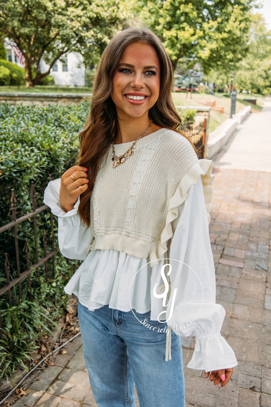 Two Is Better Than One Blouse- Natural
