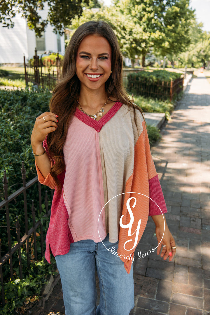 Find A Way Top- Mauve Berry