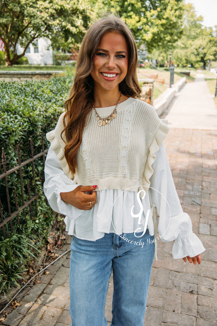 Two Is Better Than One Blouse- Natural