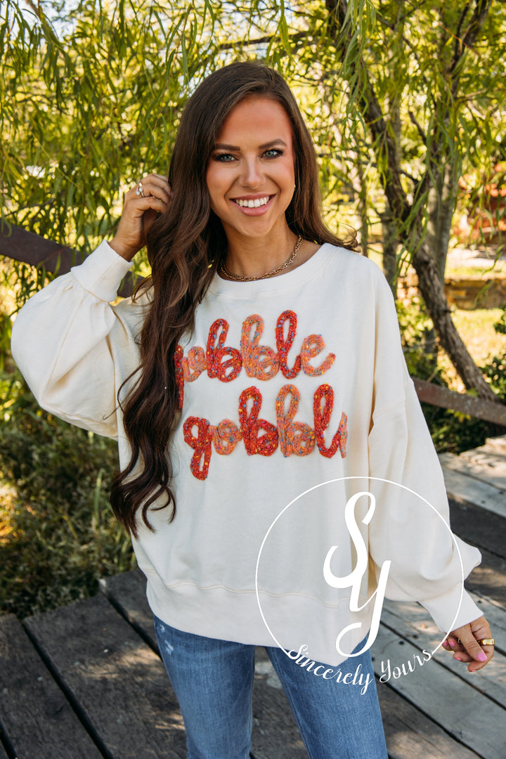 Gobble Gobble Crewneck - Cream