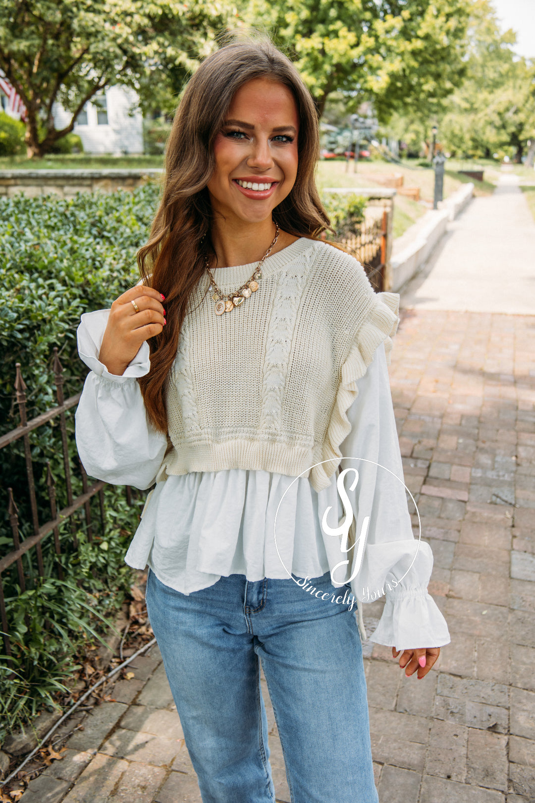 Two Is Better Than One Blouse- Natural
