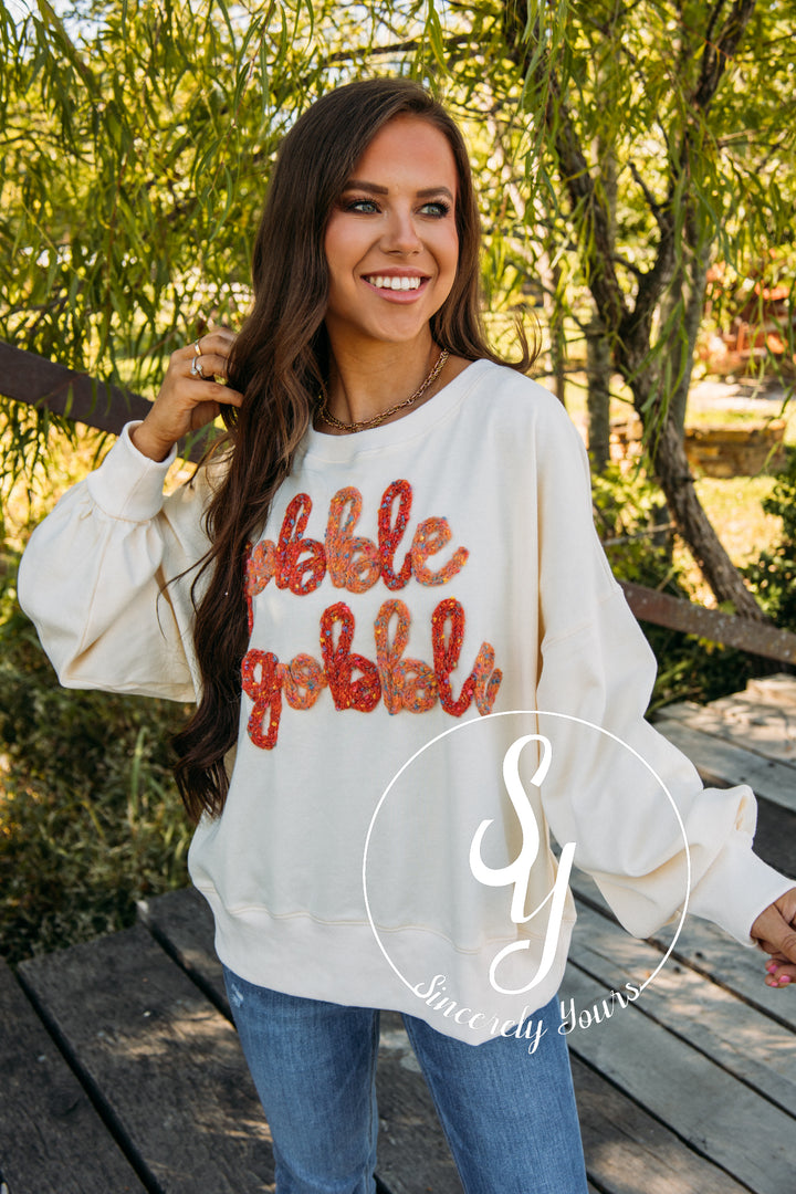 Gobble Gobble Crewneck - Cream