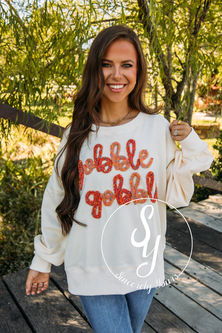 Gobble Gobble Crewneck - Cream