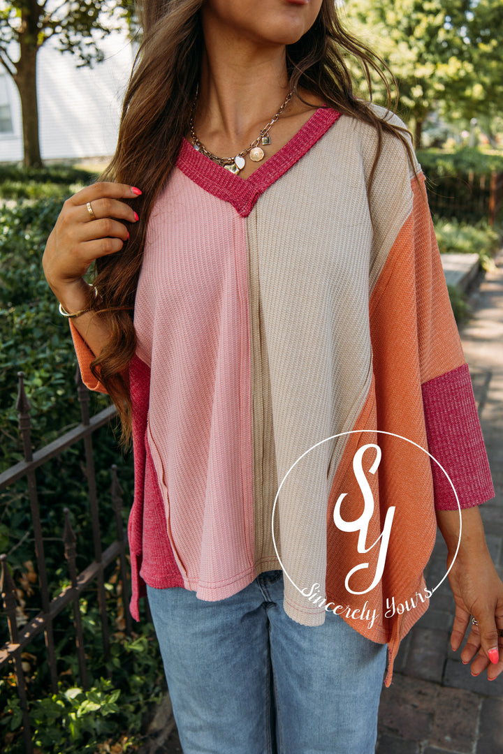 Find A Way Top- Mauve Berry