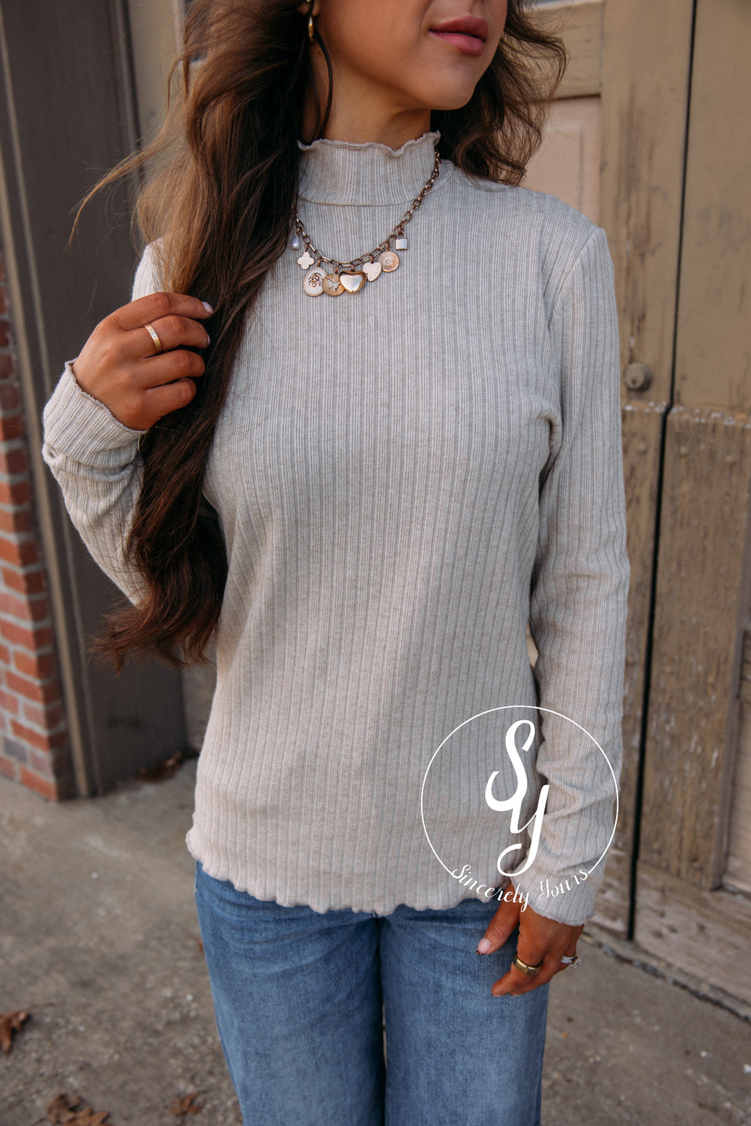 Neve Homey Blouse-Taupe