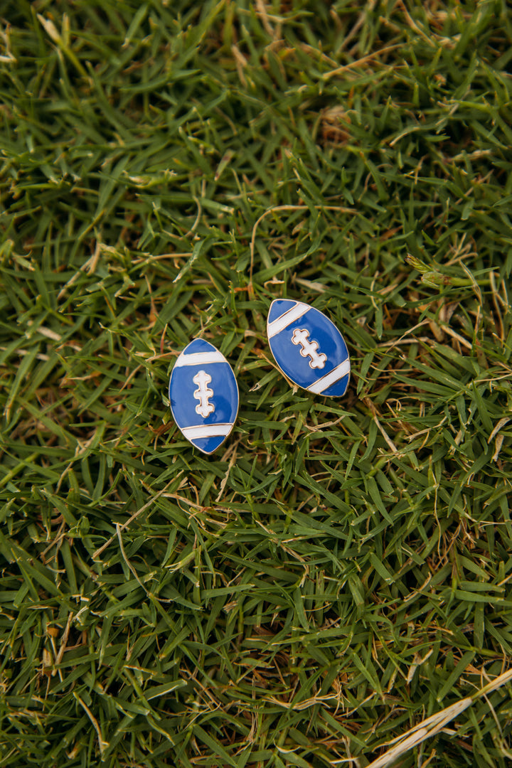 Football Season Earrings - Blue