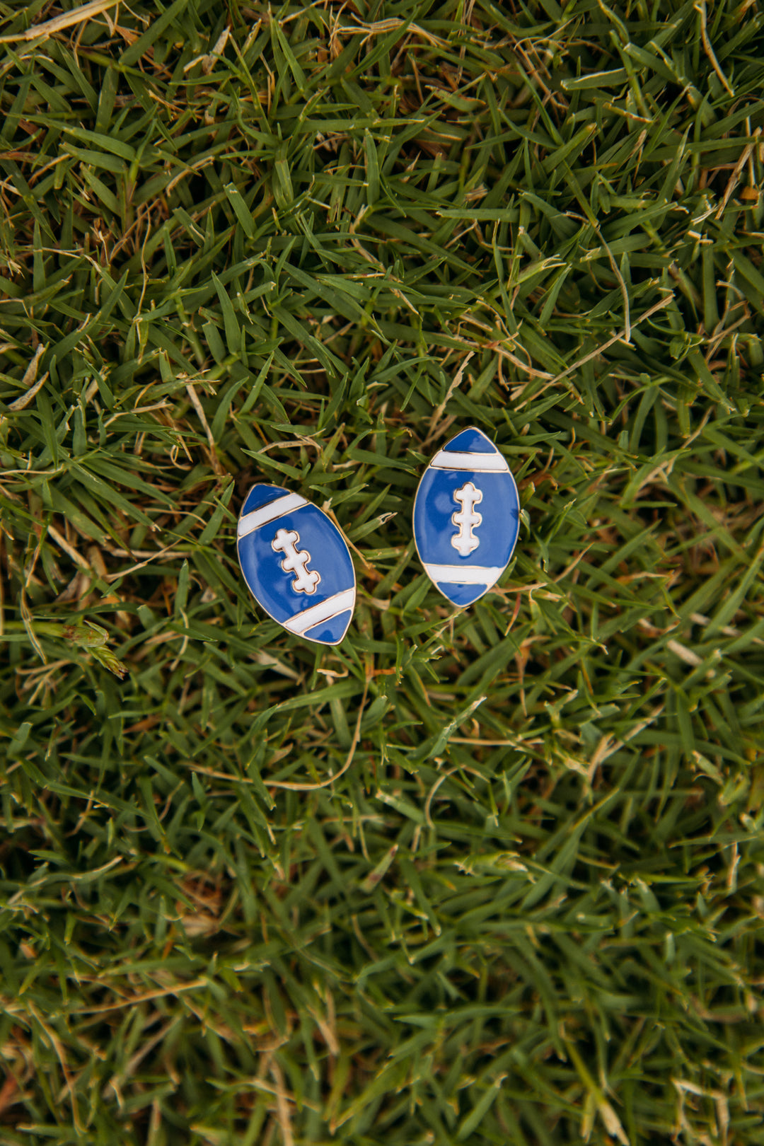 Football Season Earrings - Blue