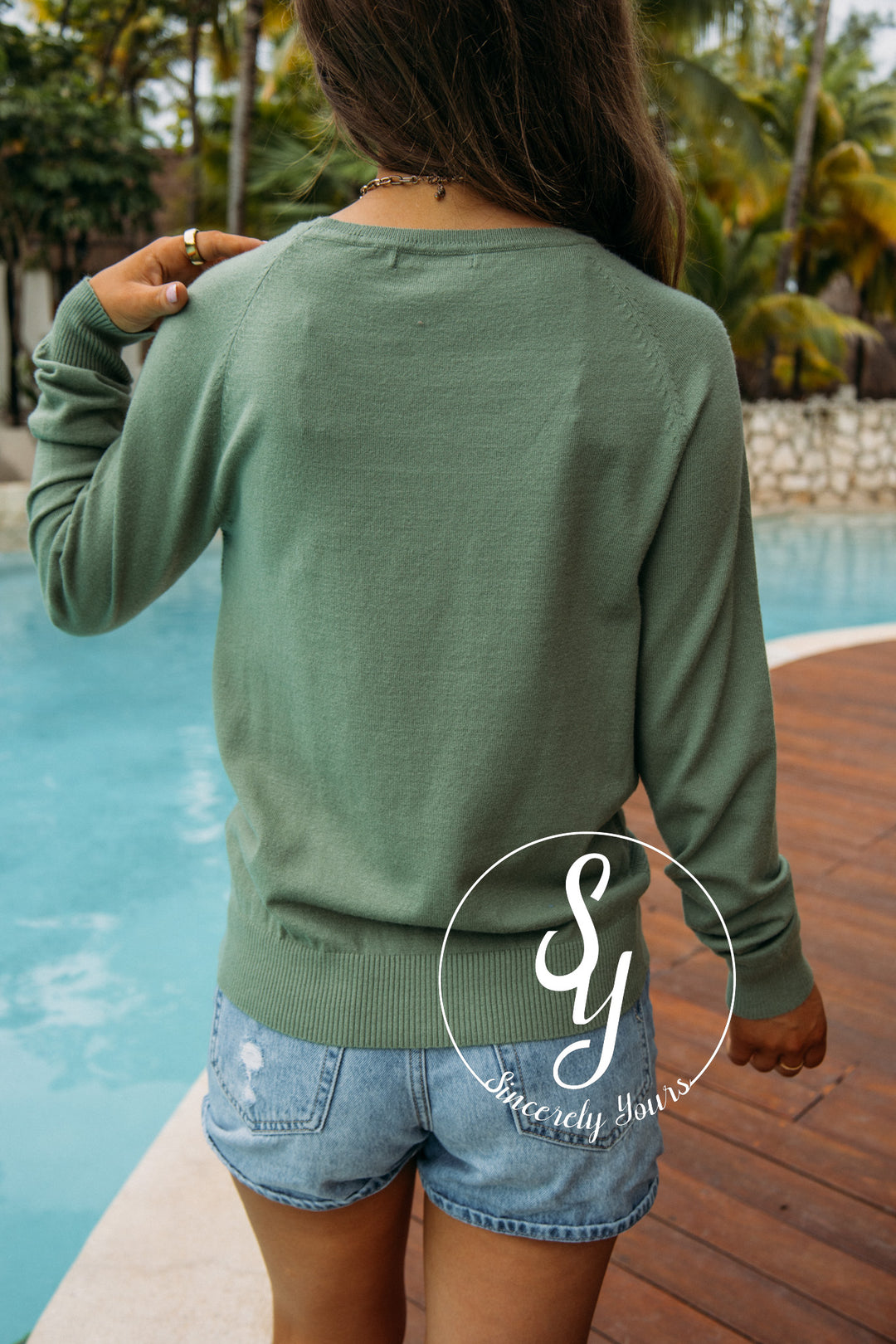 Whispers Of Spring Sweater - Sage