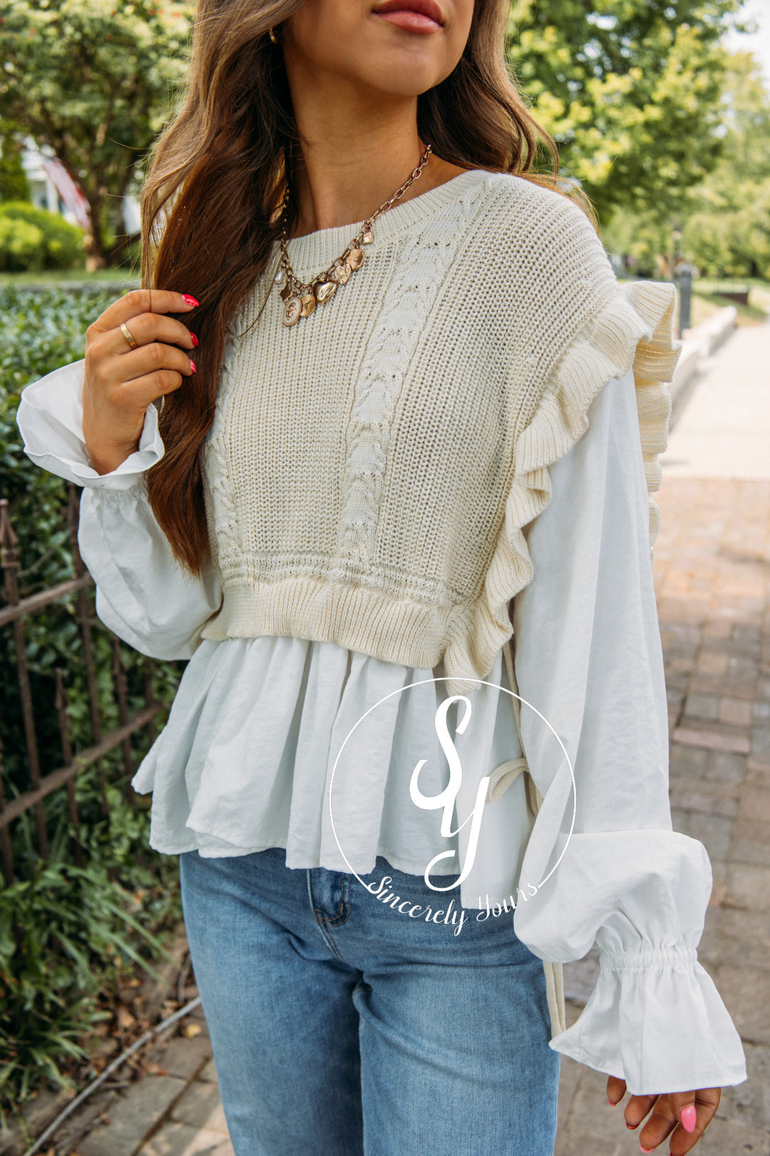 Two Is Better Than One Blouse- Natural
