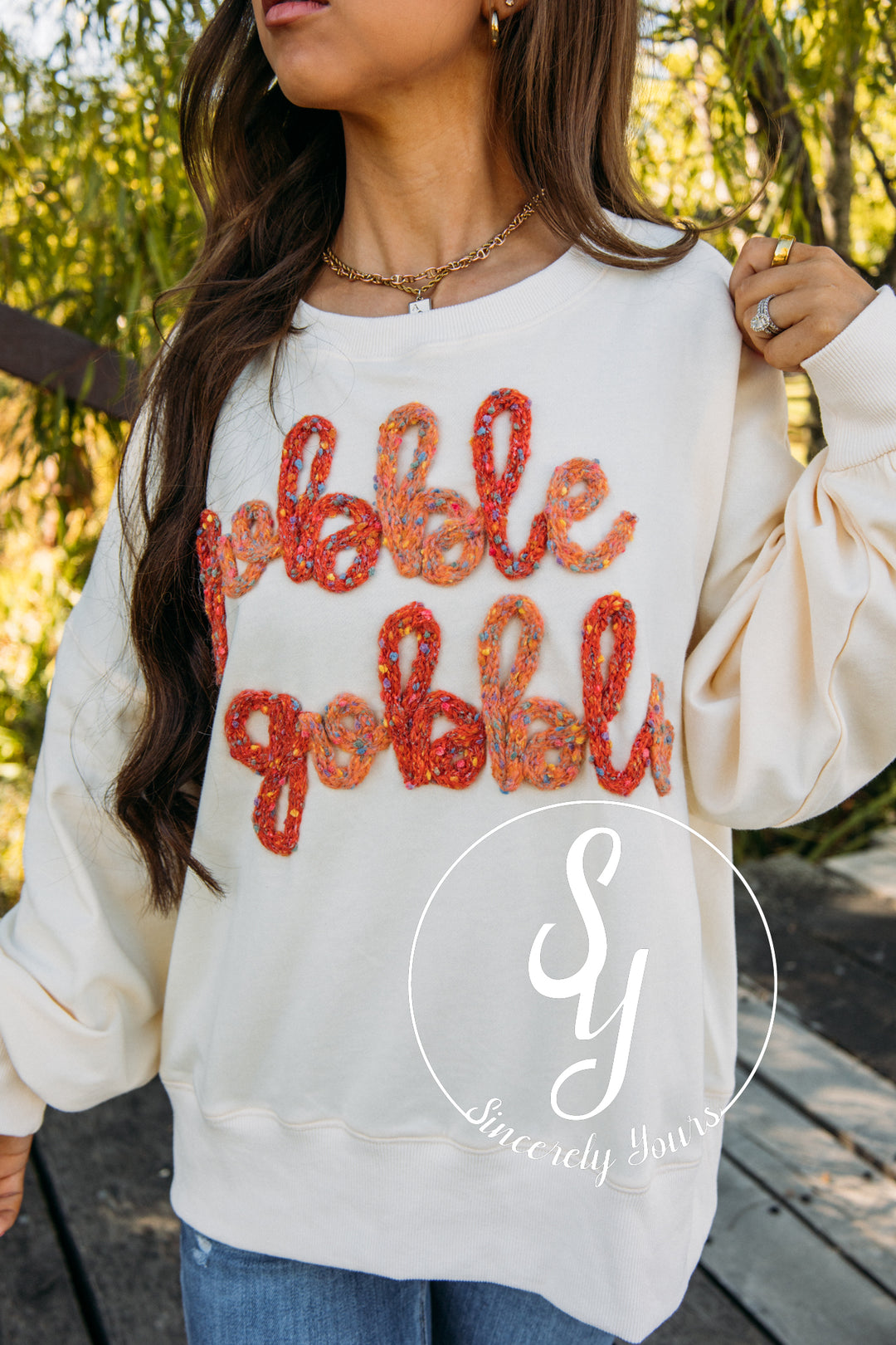 Gobble Gobble Crewneck - Cream