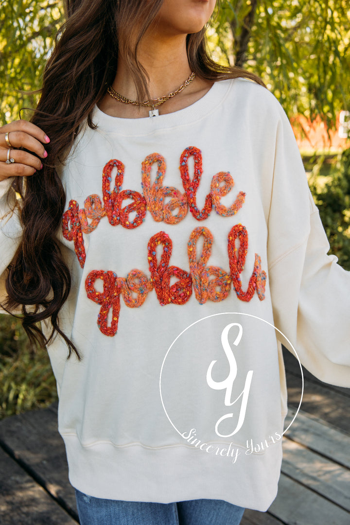 Gobble Gobble Crewneck - Cream