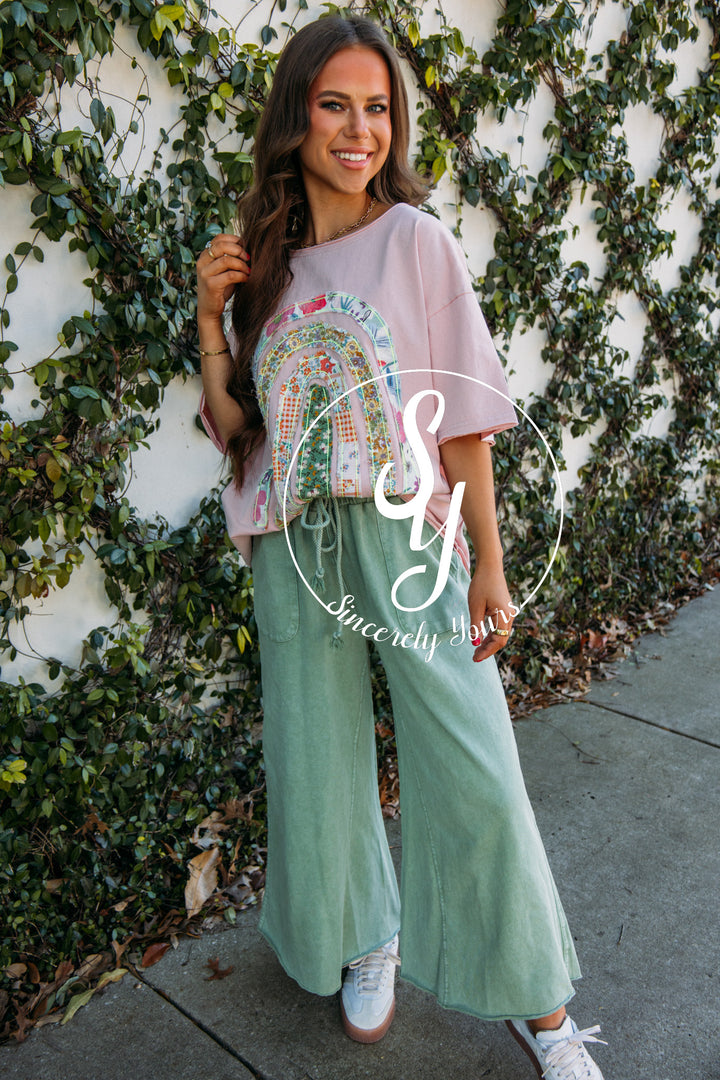 Sunshine On The Horizon Pants -Juniper Green