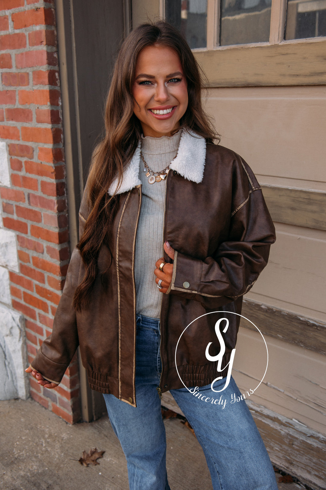 Robin Collared Jacket-Brown