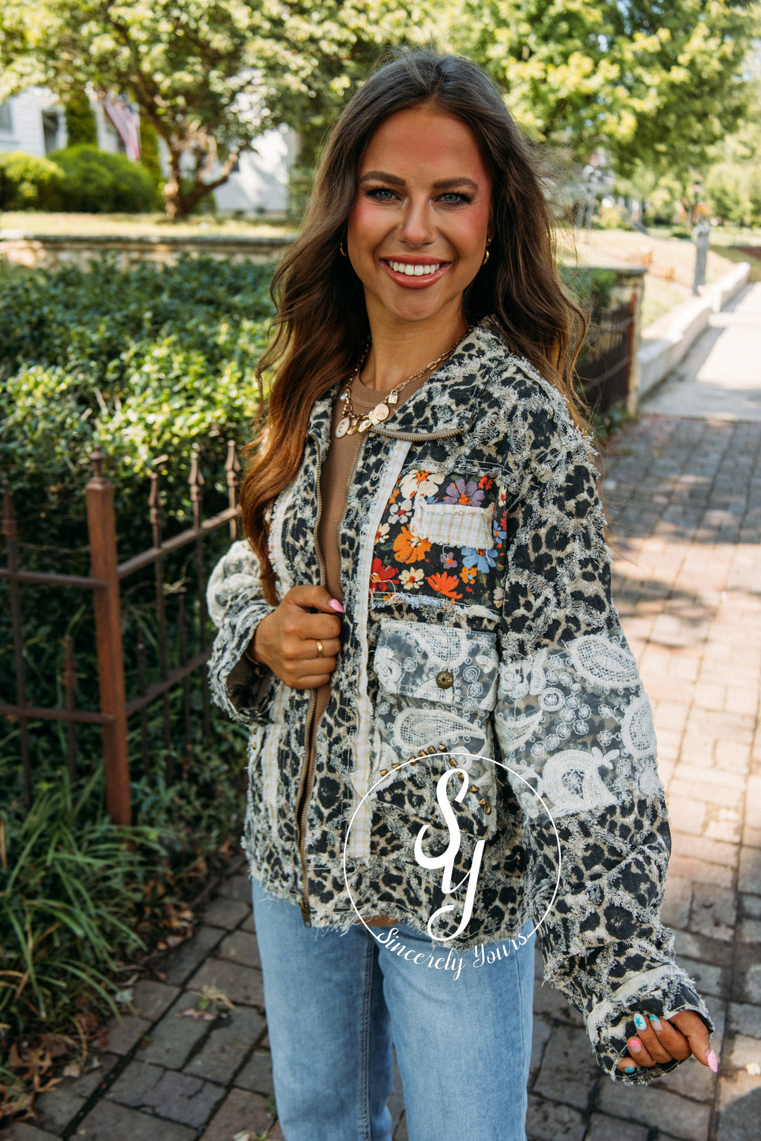 Crisp Breeze Jacket- Sand Leopard