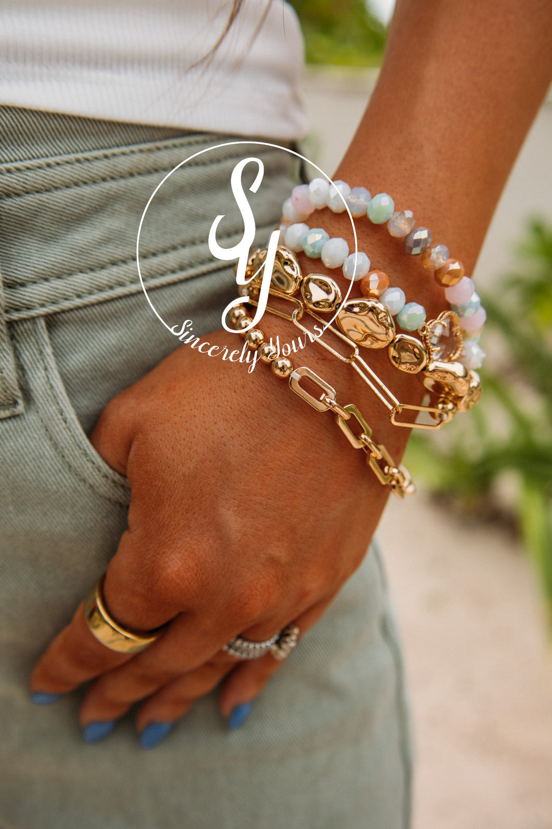 On Edge Bracelet Stack