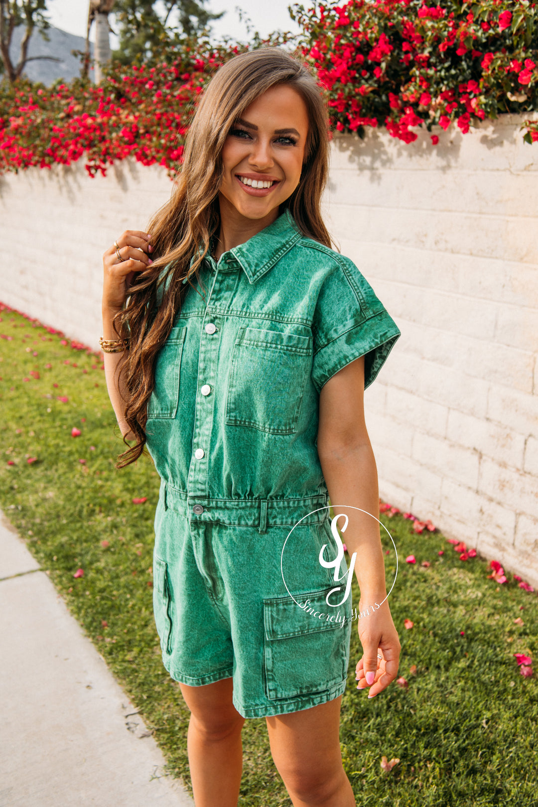 Feelin Fun Romper-Green