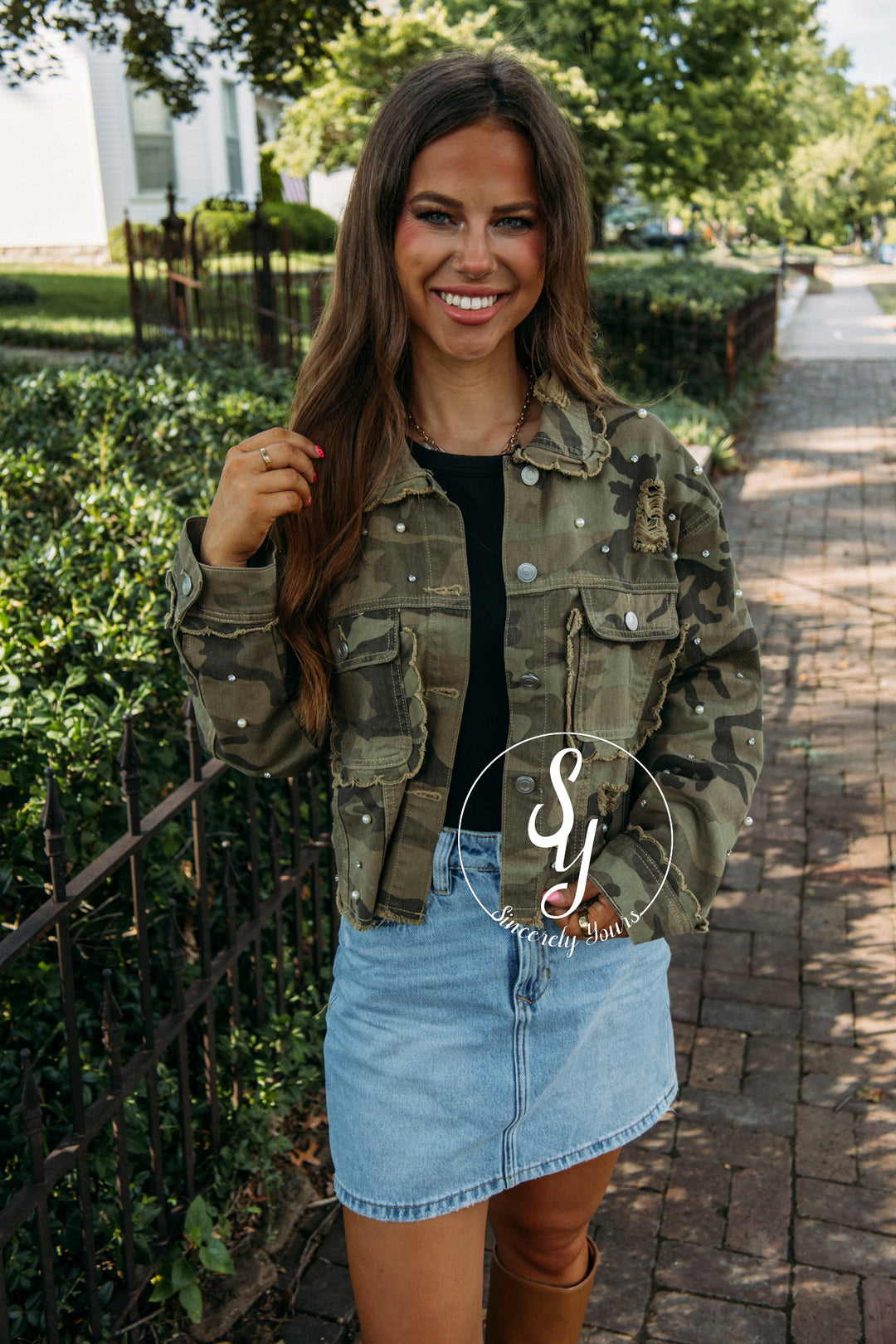 Jeweled Camo Jacket- Camo