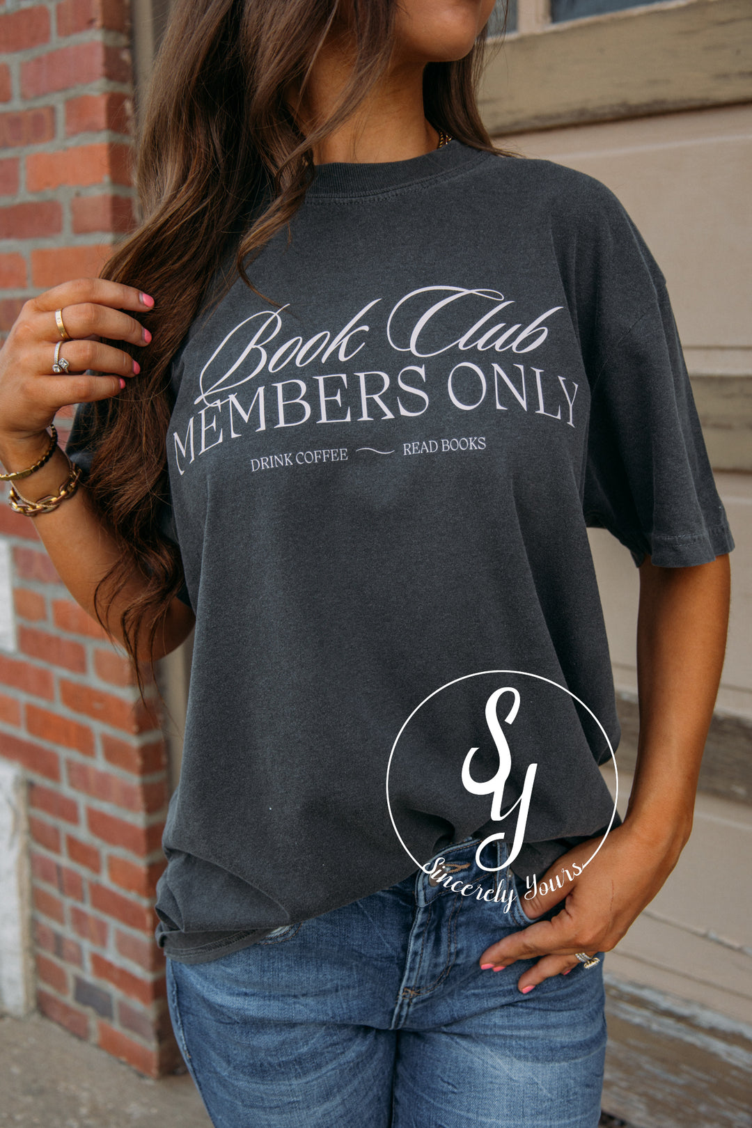 Book Club Members Only Tee - Pepper