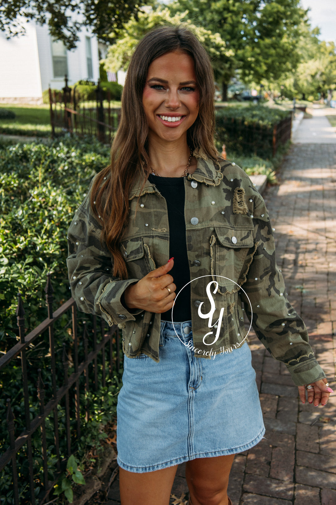 Jeweled Camo Jacket- Camo
