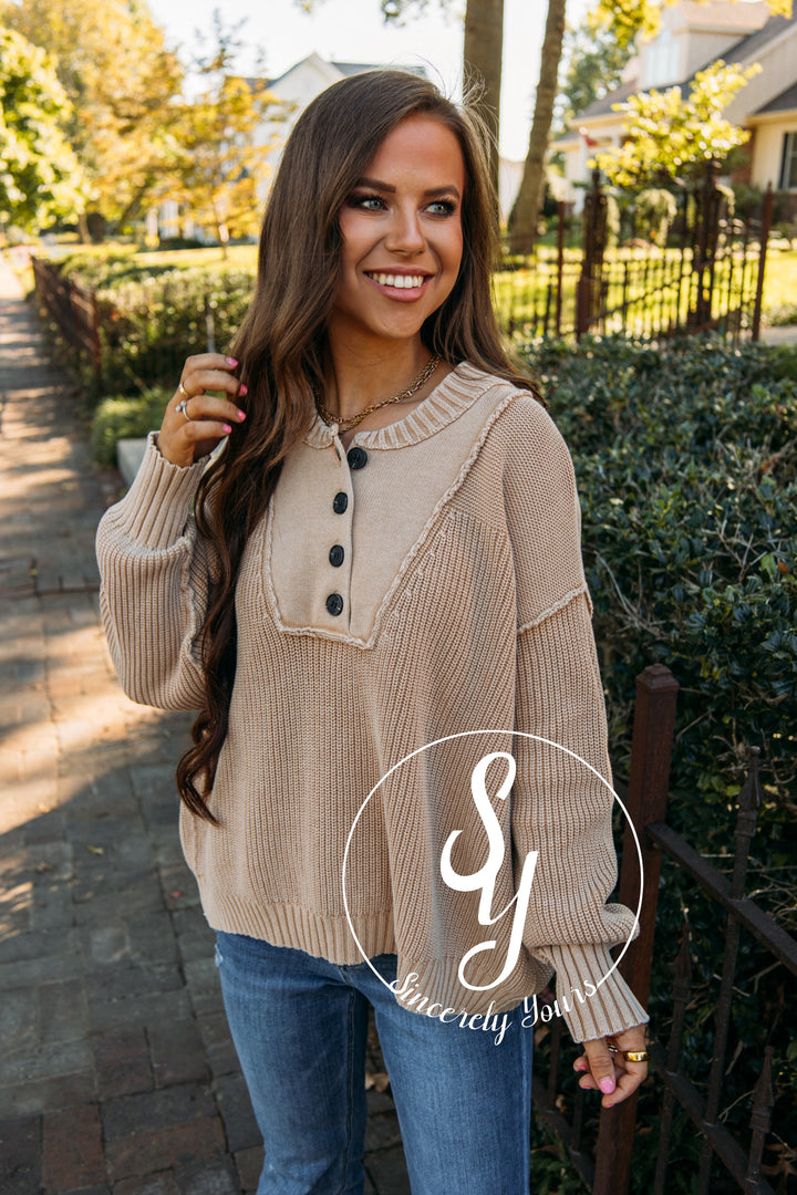 Cozy Cutie Sweater - Clay