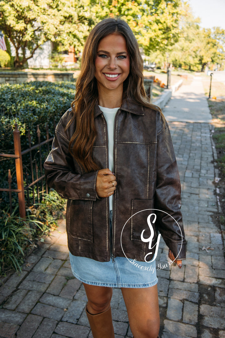 Train For It Jacket - Brown