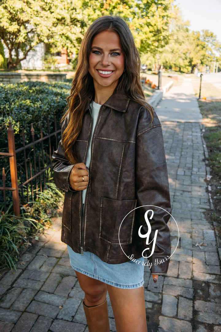 Train For It Jacket - Brown