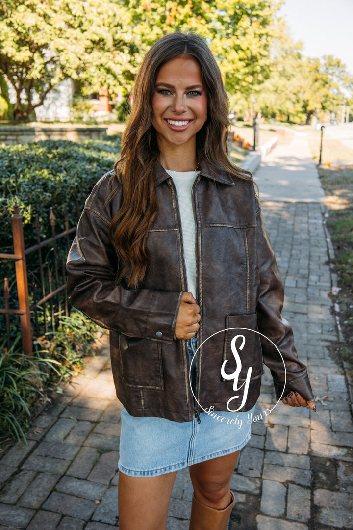 Train For It Jacket - Brown