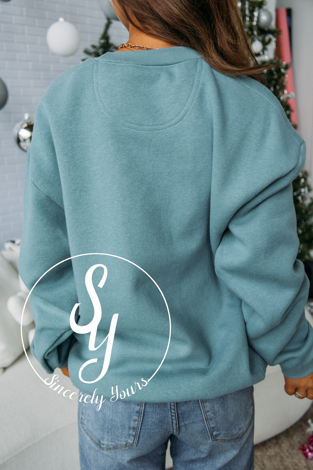 By the Fire Crewneck - Arctic Green