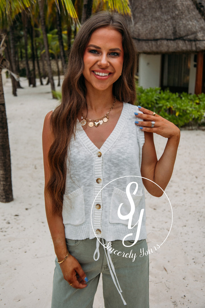 Karla Sweater Vest-Off White