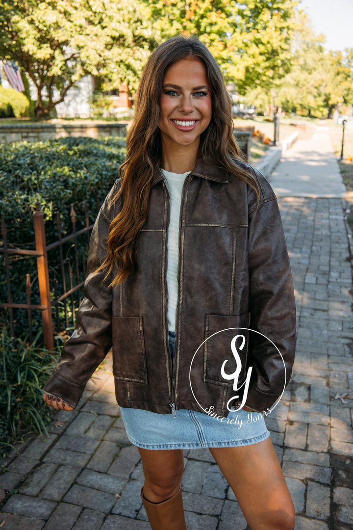 Train For It Jacket - Brown