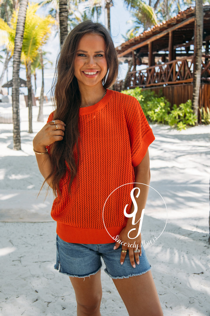 Spice of Life Sweater - Tomato