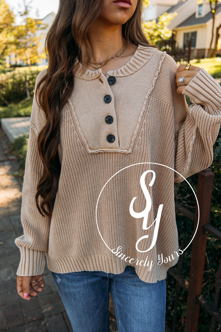 Cozy Cutie Sweater - Clay