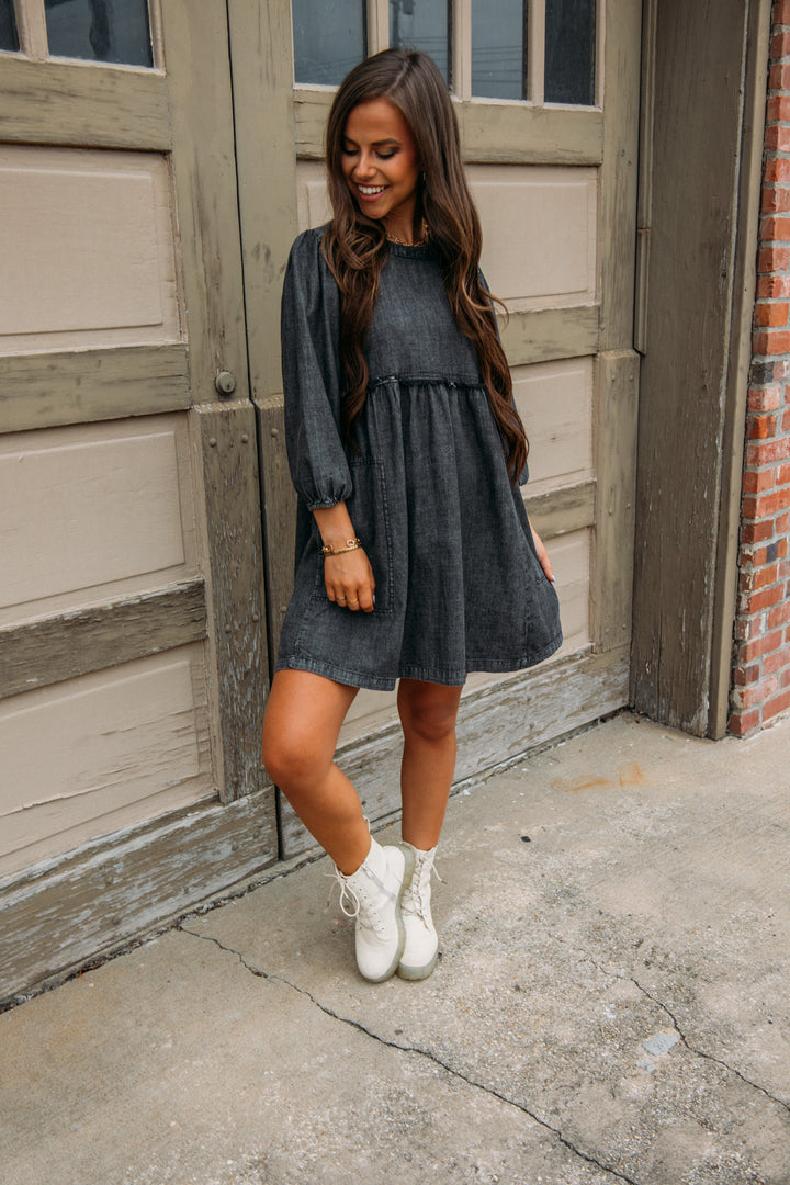 Fall Daze Dress -Black