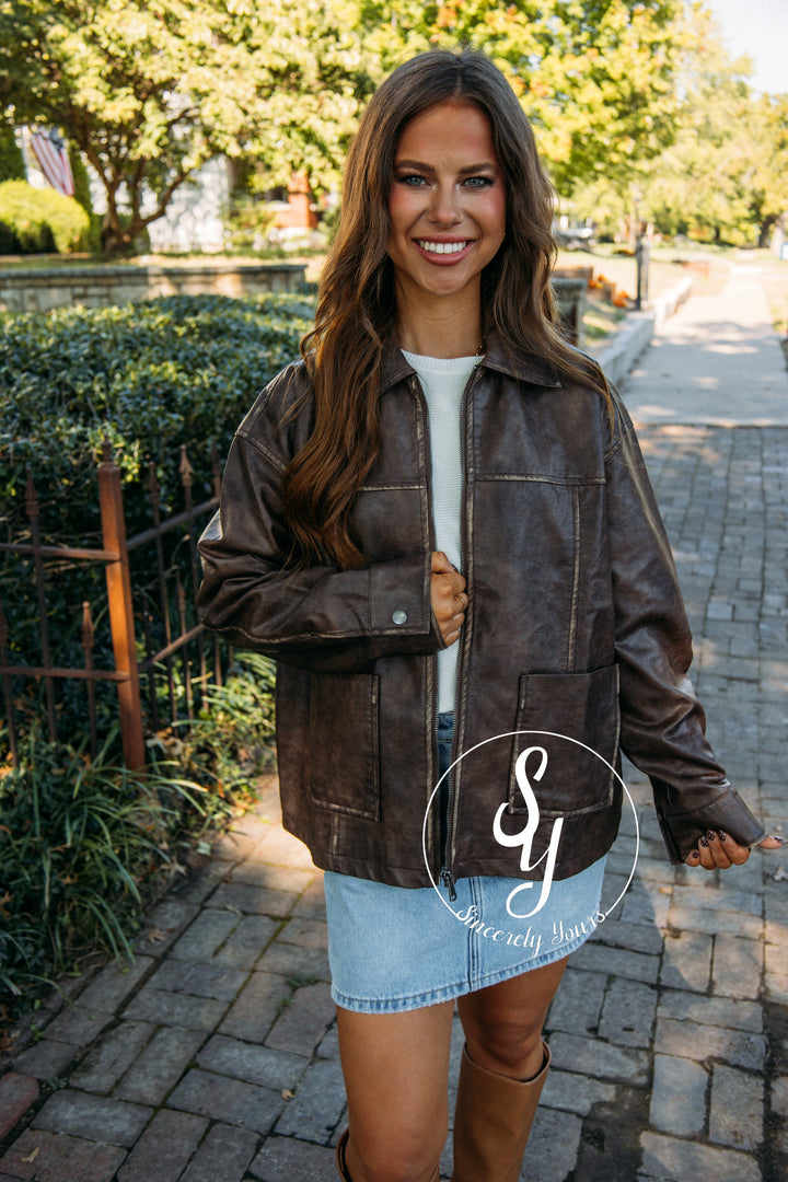 Train For It Jacket - Brown