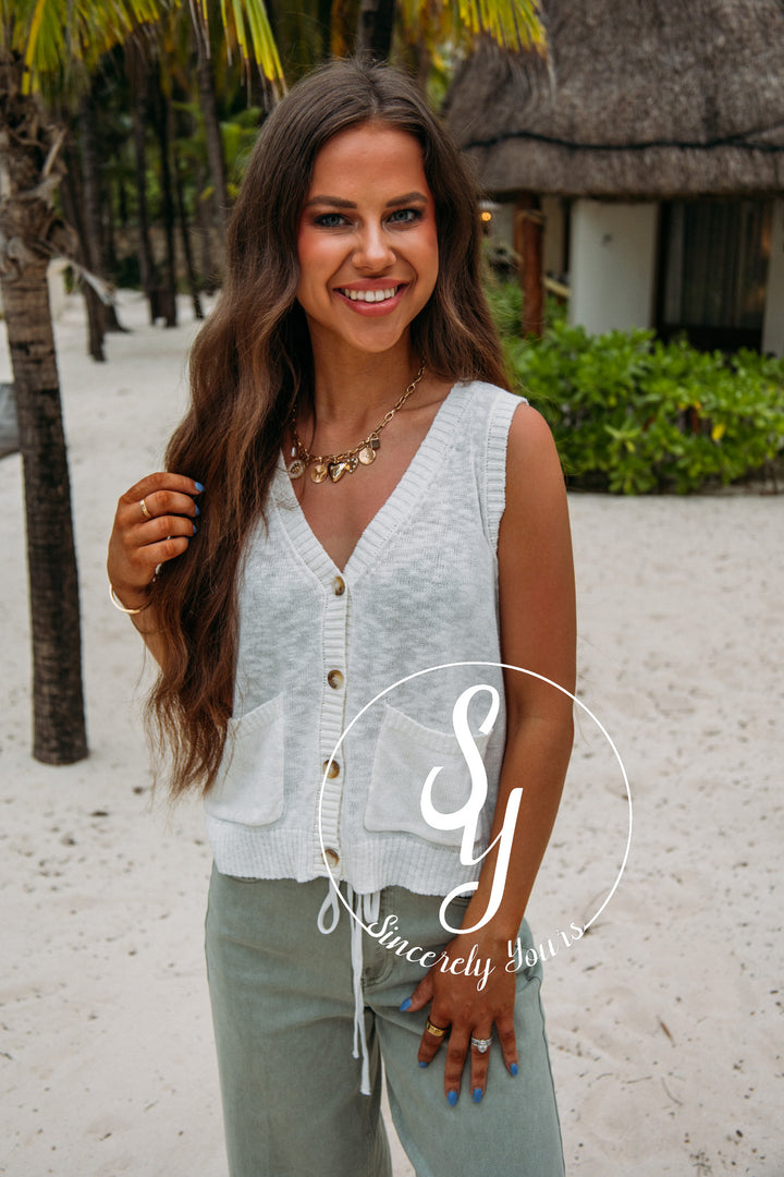 Karla Sweater Vest-Off White