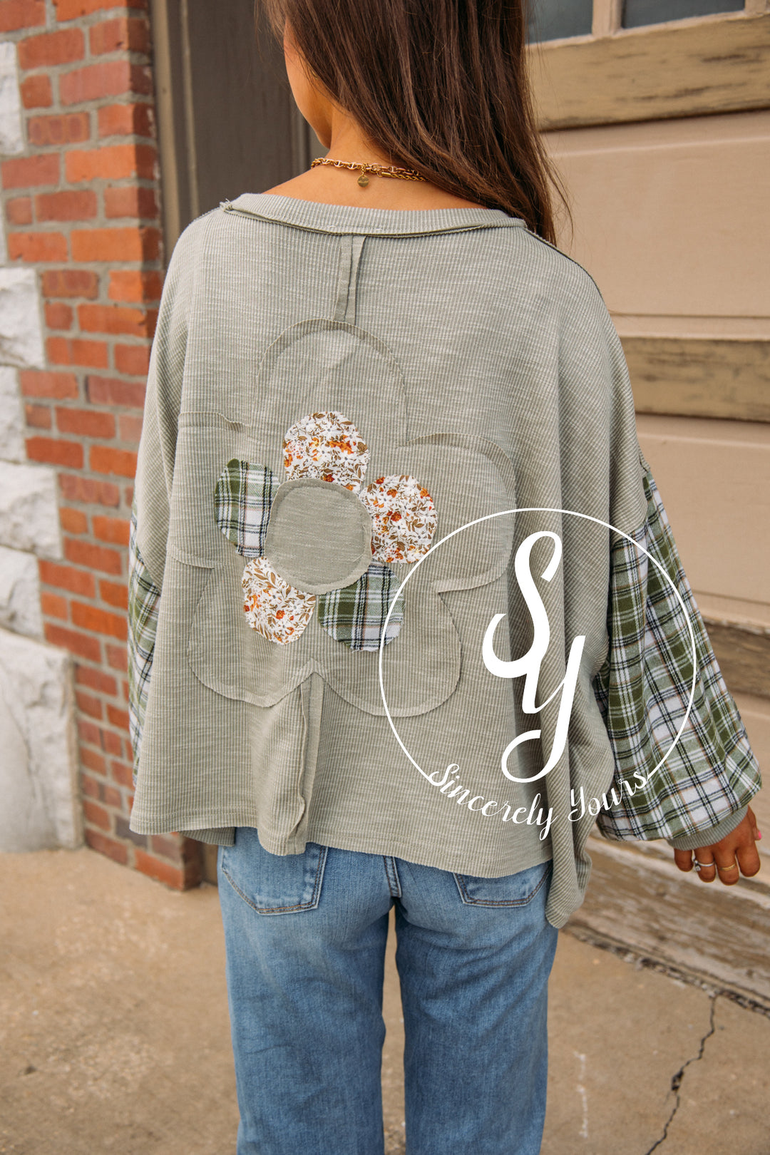 In Bloom Top - Dusty Sage