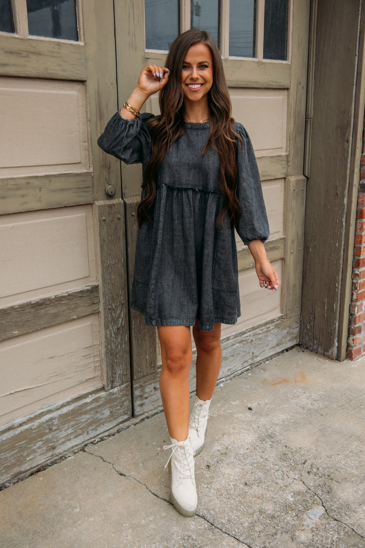 Fall Daze Dress -Black