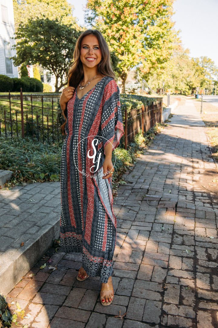 Willow Walk Dress - Indigo Multi