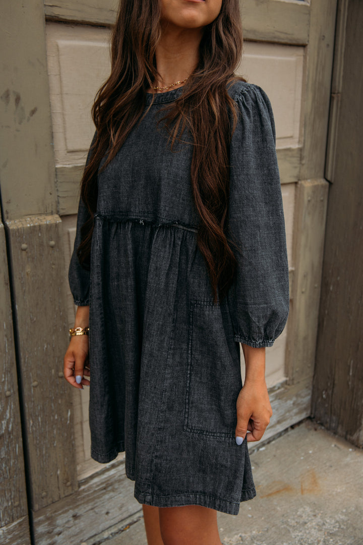 Fall Daze Dress -Black