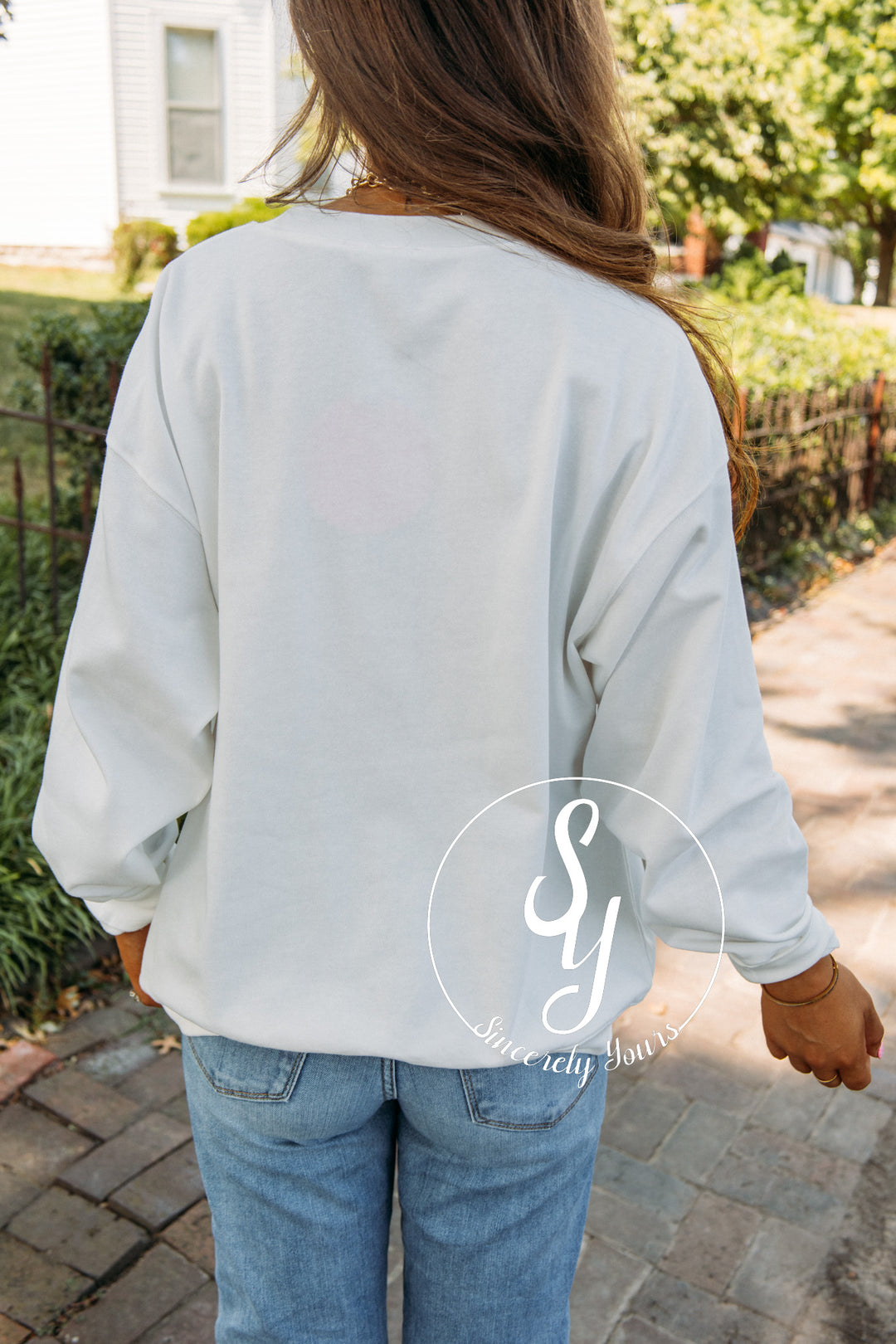 Pumpkin Patch Crewneck- White