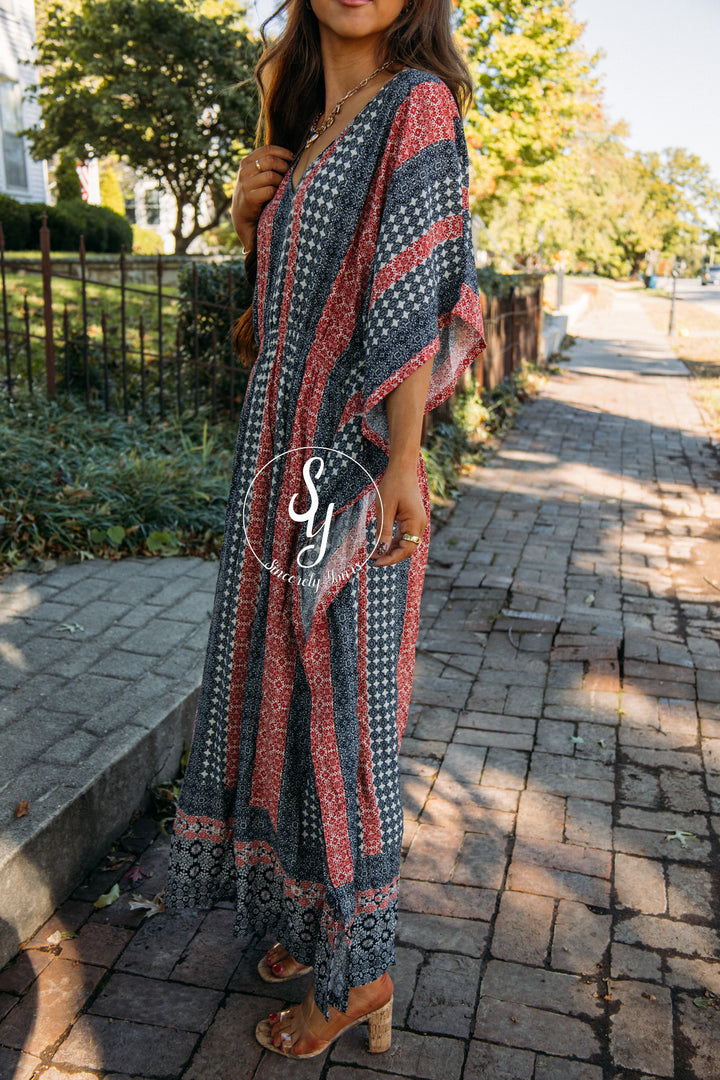 Willow Walk Dress - Indigo Multi