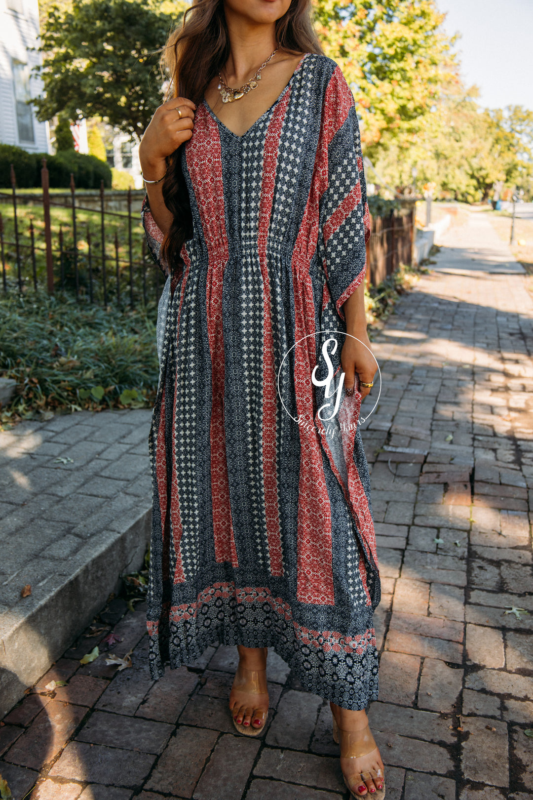 Willow Walk Dress - Indigo Multi