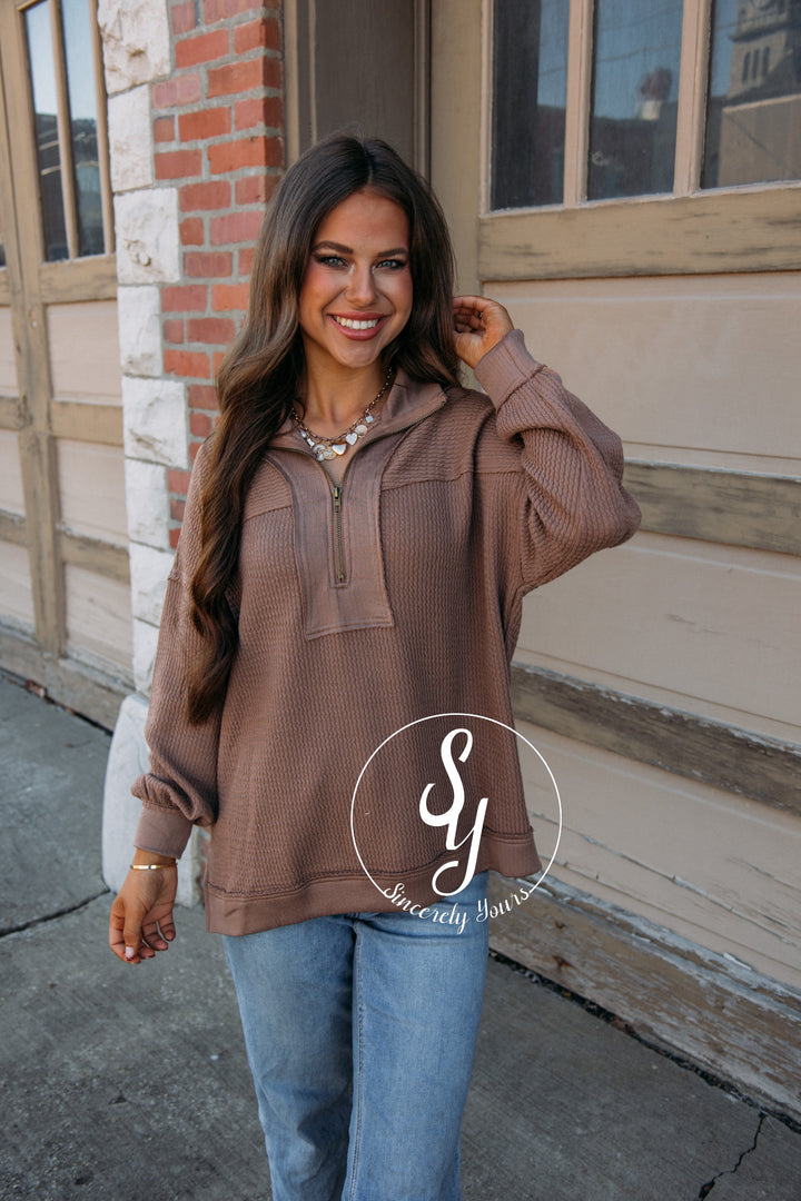 Colorado Cozy Pullover - Mocha