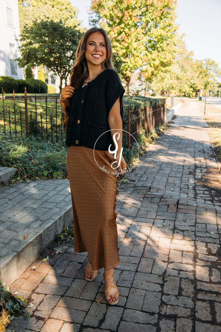 The Envy Skirt - Choco/ Black