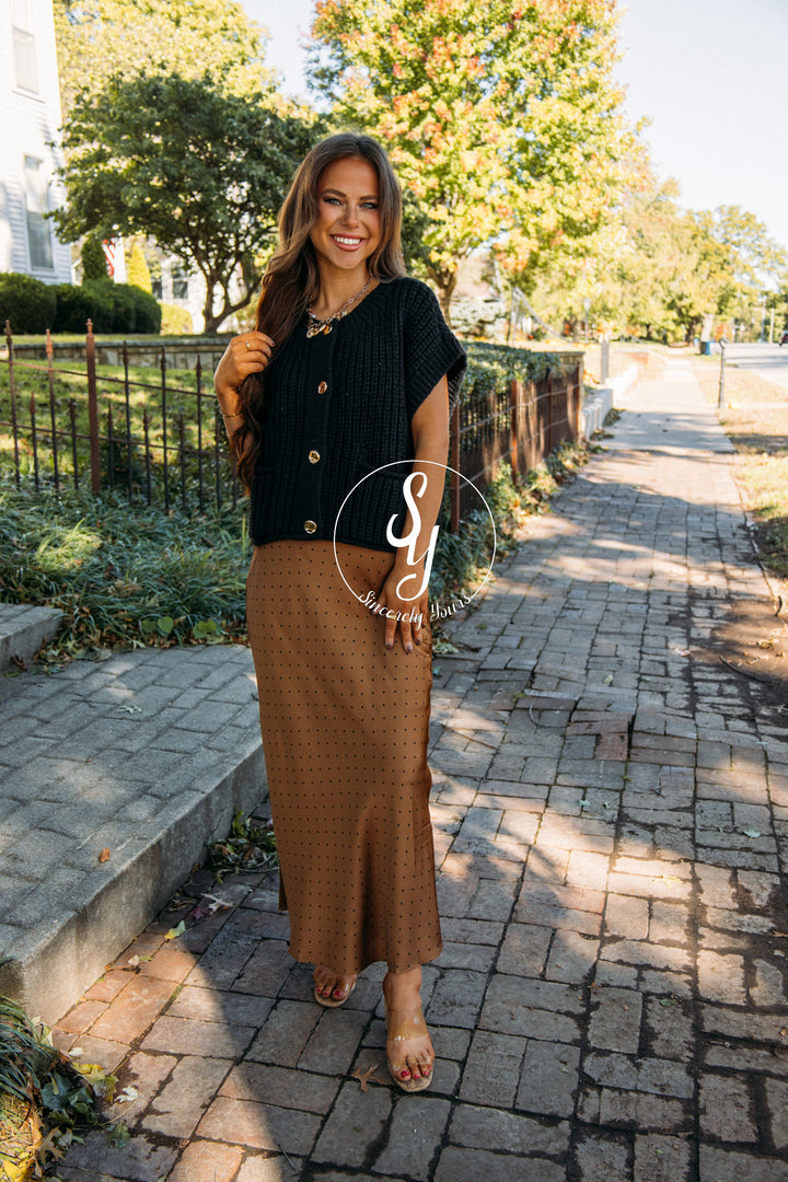 The Envy Skirt - Choco/ Black