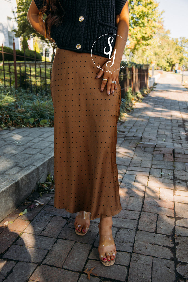 The Envy Skirt - Choco/ Black