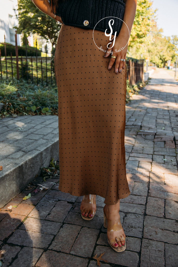 The Envy Skirt - Choco/ Black