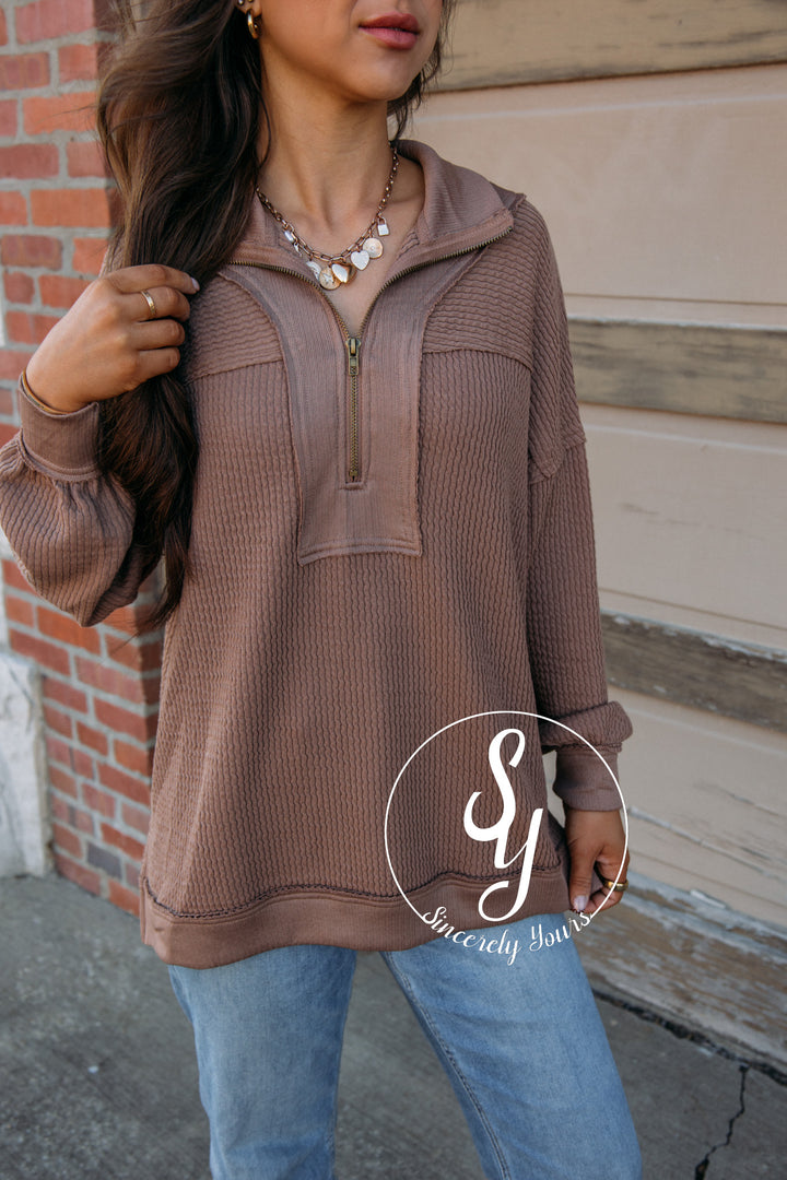 Colorado Cozy Pullover - Mocha