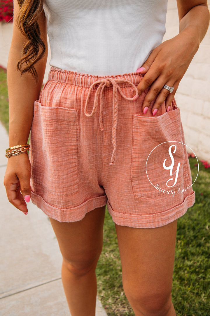 Hailey Knit Shorts- Sienna