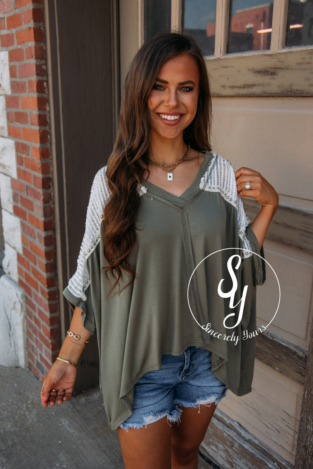 Night Out Top - Olive